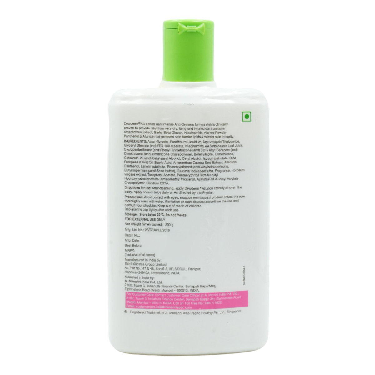 Dewderm AD Lotion 200 gm, Pack of 1 Dewderm AD Lotion 200 gm, Pack of 1