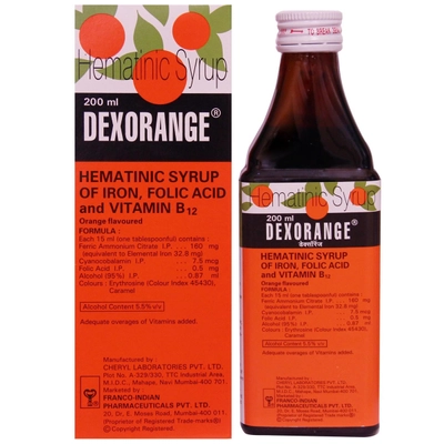 Dexorange Syrup 200 ml, Pack of 1 SYRUP