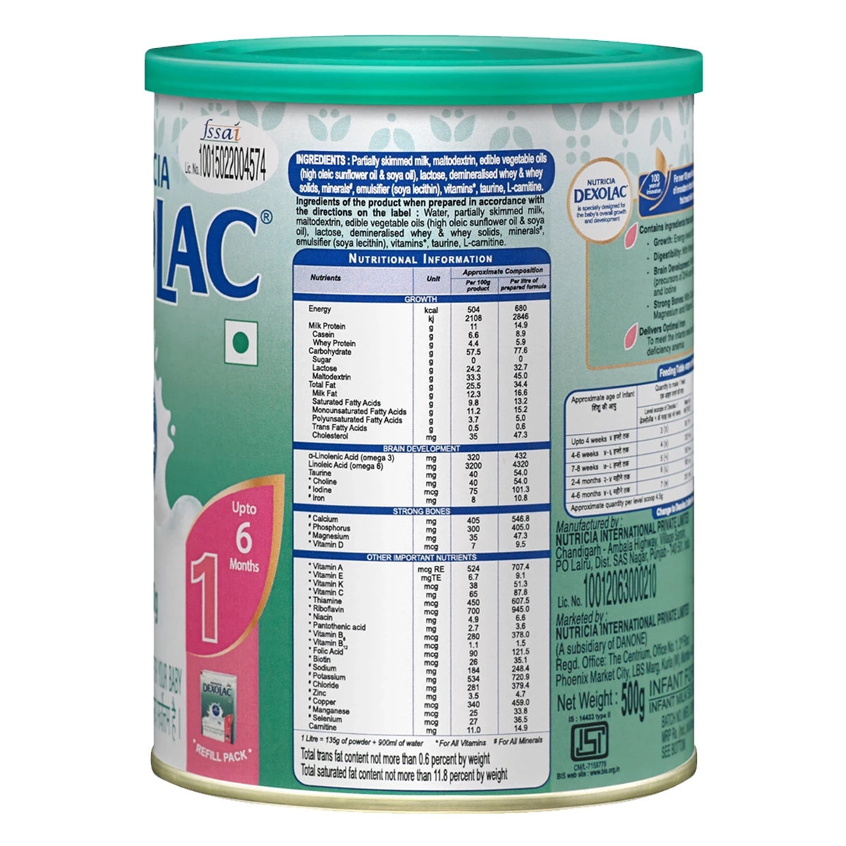 Dexolac Infant Formula Stage 1 Powder (Up to 6 Months), 400 gm Tin, Pack of 1 Dexolac Infant Formula Stage 1 Powder (Up to 6 Months), 400 gm Tin, Pack of 1