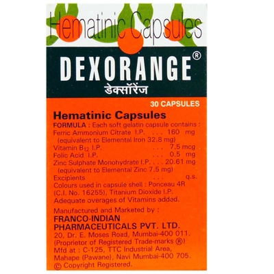 Dexorange Capsule 30's, Pack of 1 CAPSULE