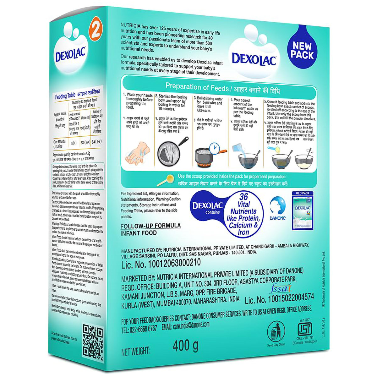 Dexolac-2 Powder 400 gm, Pack of 1 Dexolac-2 Powder 400 gm, Pack of 1