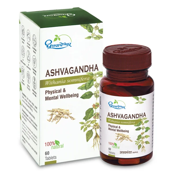 Dhootapapeshwar Ashvagandha, 60 Tablets, Pack of 1