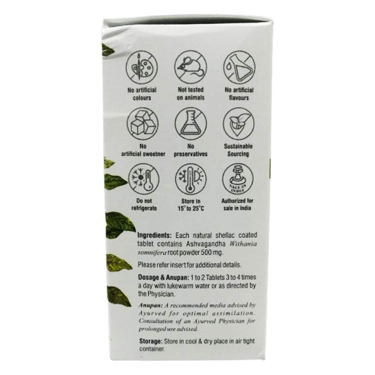 Dhootapapeshwar Ashvagandha, 60 Tablets, Pack of 1 Dhootapapeshwar Ashvagandha, 60 Tablets, Pack of 1