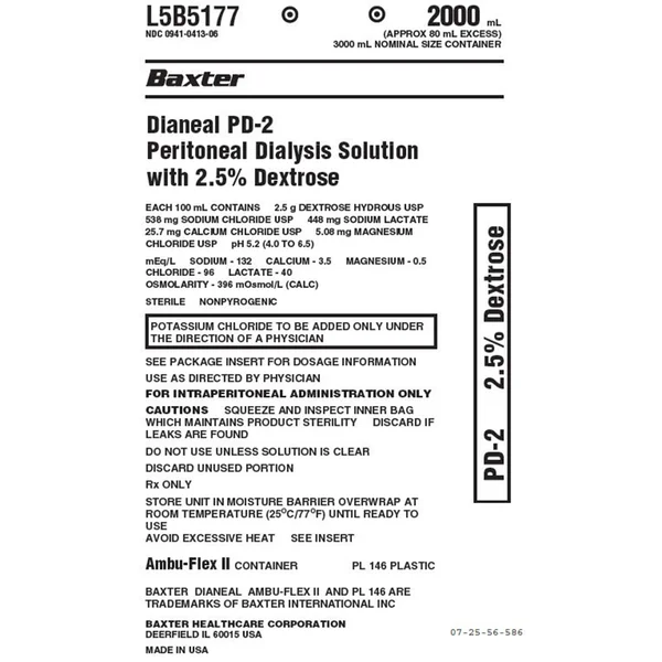 Dianeal 2.5 % Pd-2 2000 ml, Pack of 1