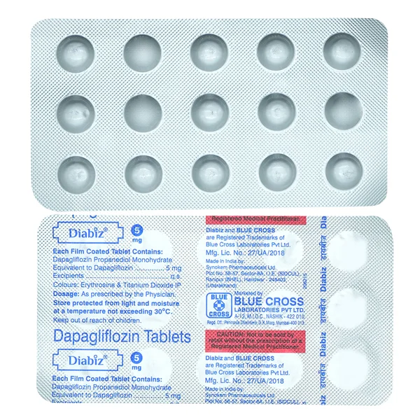 Diabiz 5 mg Tablet 15's