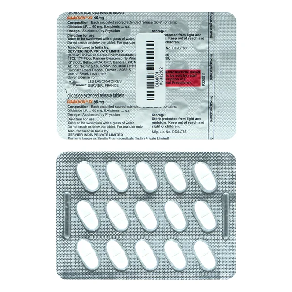 Diamicron XR 60 mg Tablet 15's
