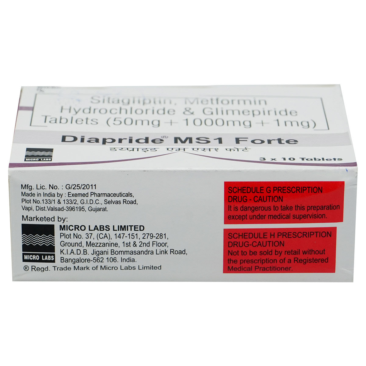 Diapride MS1 Forte Tablet 10's, Pack of 10 TabletS Diapride MS1 Forte Tablet 10's, Pack of 10 TabletS