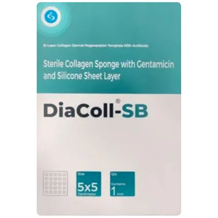 Cologene Diacoll-Sb Collagen Sponge Silicone Sheet 5X5Cm, 1 Count