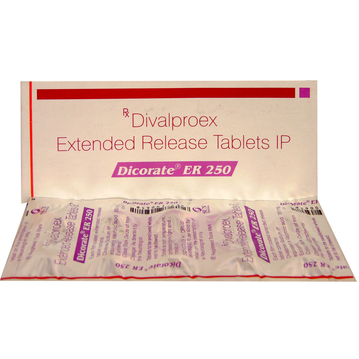 Dicorate ER 250 Tablet 10's, Pack of 10 TABLETS Dicorate ER 250 Tablet 10's, Pack of 10 TABLETS