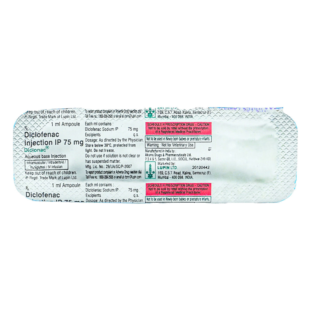 Diclonac 1Ml Inj, Pack of 1 Injection Diclonac 1Ml Inj, Pack of 1 Injection