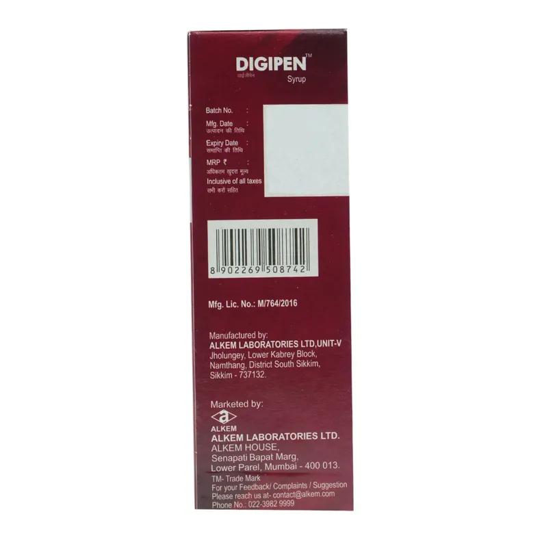 Buy Digipen Syrup online | Uses, Side Effects, Price and substitutes ...