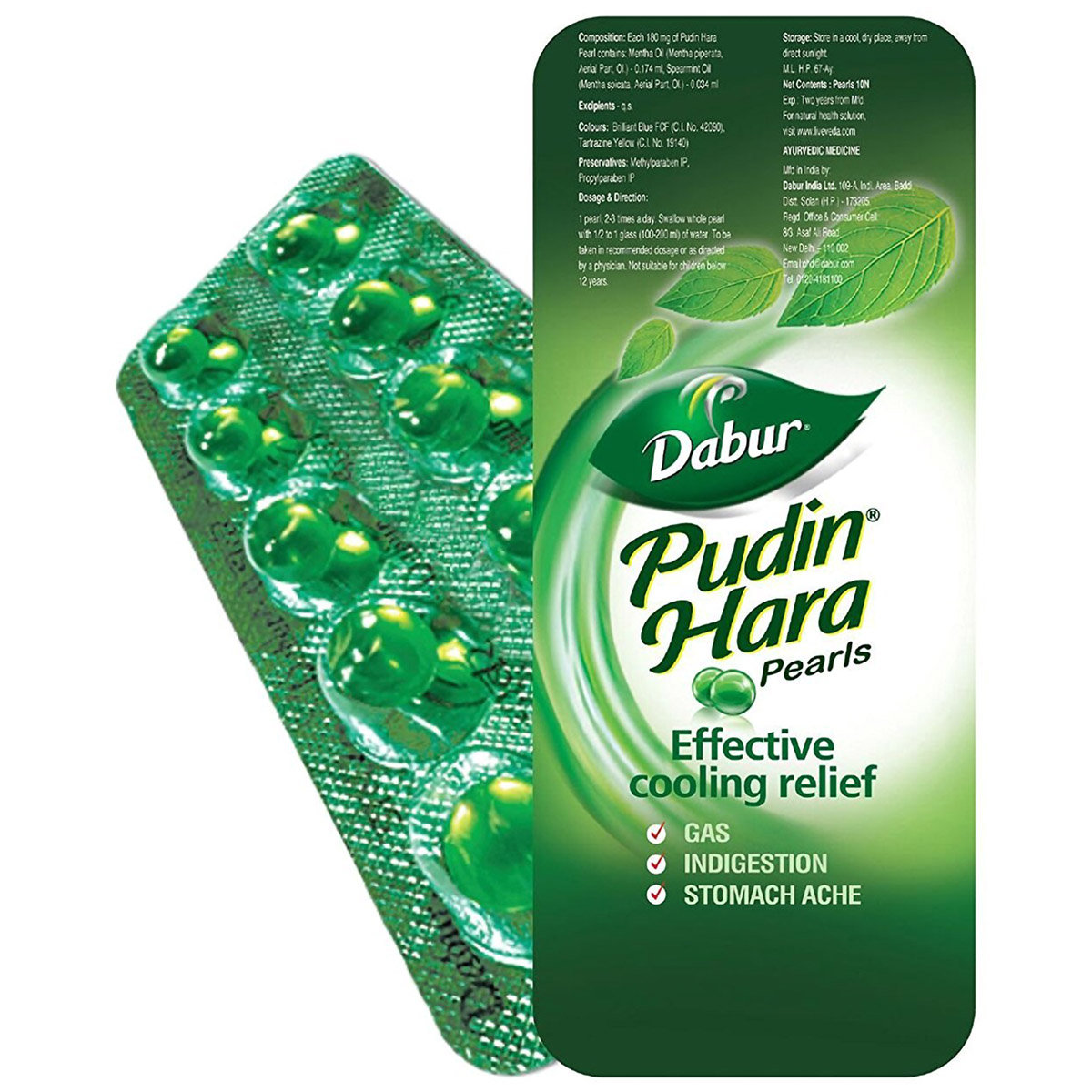 Dabur Pudin Hara Pearls 10's, Pack of 10 Dabur Pudin Hara Pearls 10's, Pack of 10