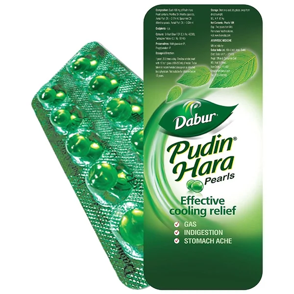 Dabur Pudin Hara Pearls 10's, Pack of 10