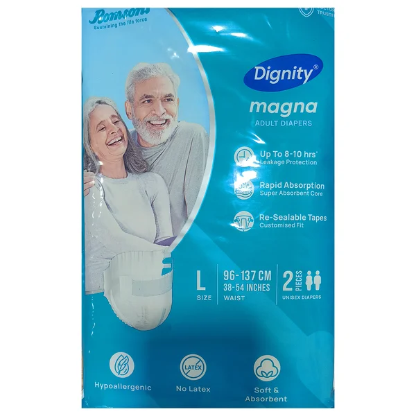 Dignity Magna Adult Diaper Pants Large, 2 Count