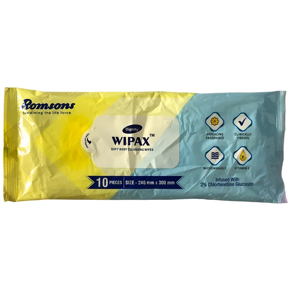 DIGINITY WIPEX BODY WIPES 240MMX300MM 10'S (ROMSONS)