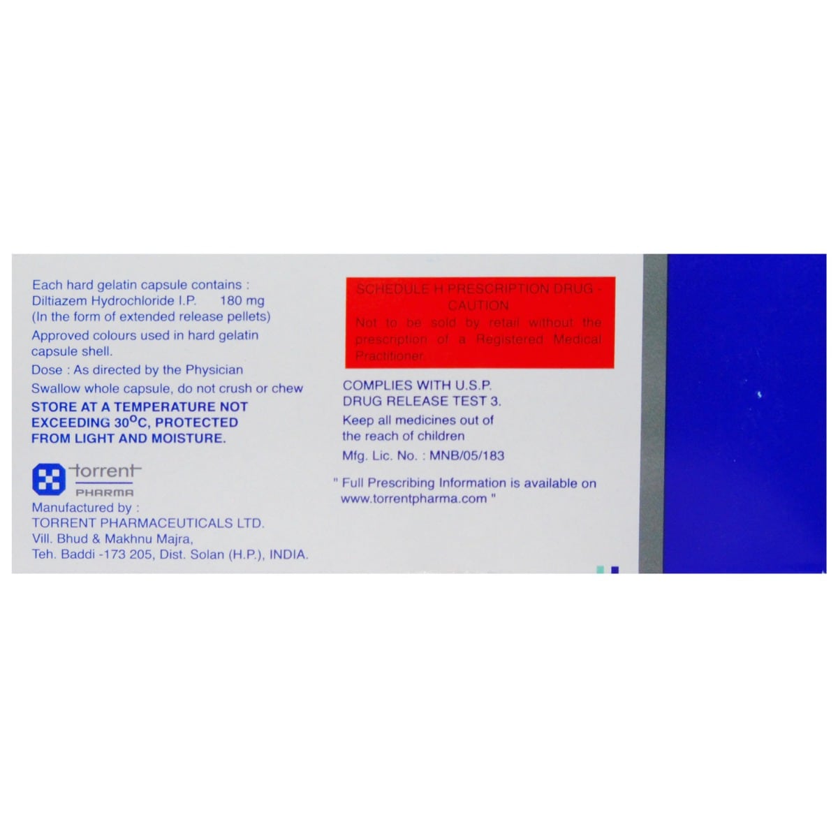 Dilzem-CD 180 Capsule 10's, Pack of 10 CapsuleS Dilzem-CD 180 Capsule 10's, Pack of 10 CapsuleS