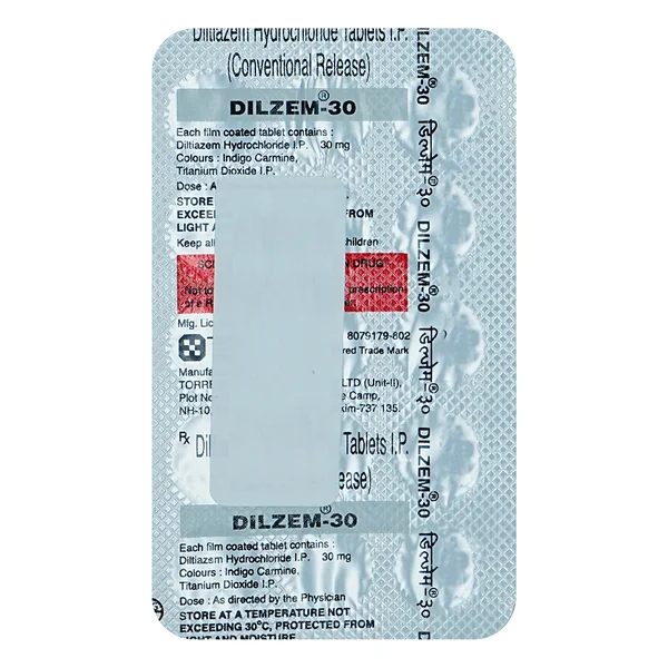 Dilzem-30 Tablet 15's, Pack of 15 TABLETS
