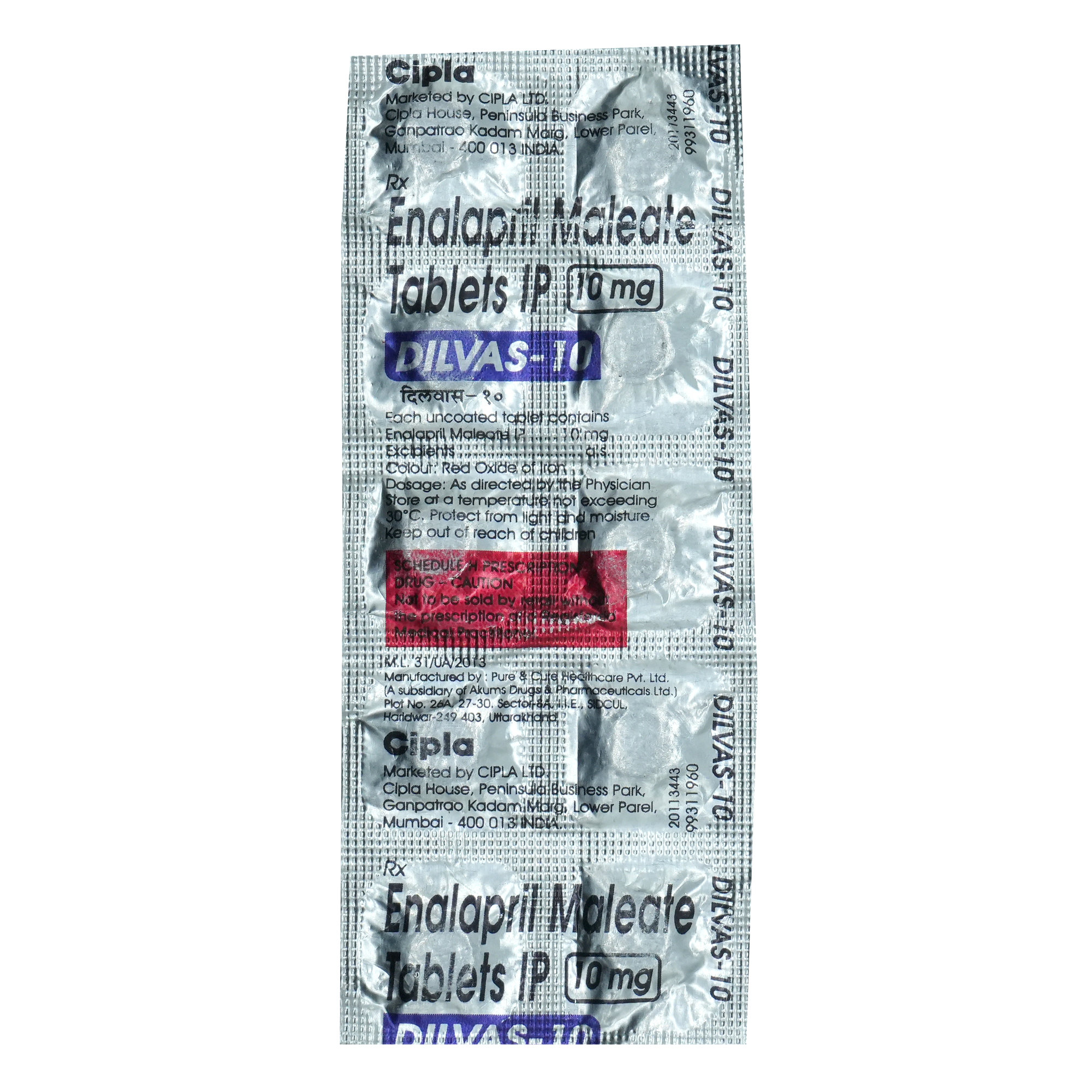 Dilvas 10 mg Tablet 10's, Pack of 10 TabletS Dilvas 10 mg Tablet 10's, Pack of 10 TabletS