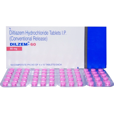 Dilzem 60 Tablet 15's, Pack of 15 TabletS