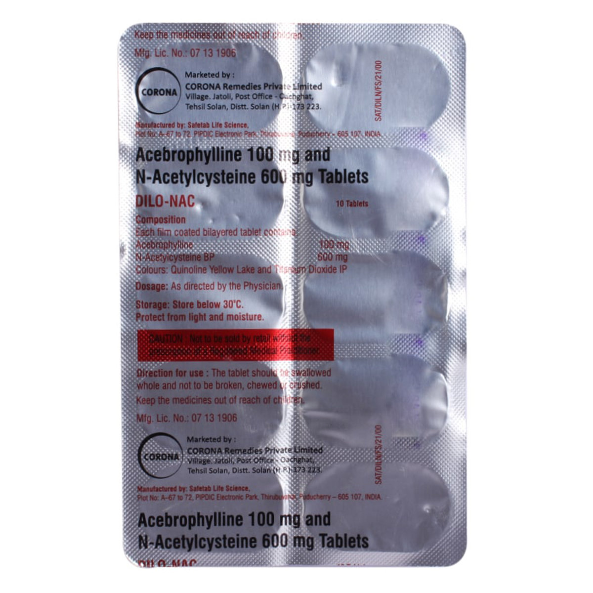 Dilo-Nac Tablet 10's, Pack of 10 TABLETS Dilo-Nac Tablet 10's, Pack of 10 TABLETS