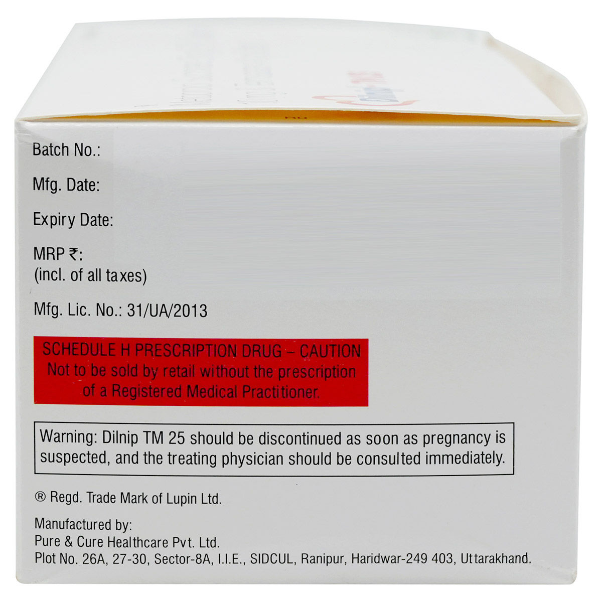 Dilnip-TM 25 Tablet 10's, Pack of 10 TabletS Dilnip-TM 25 Tablet 10's, Pack of 10 TabletS