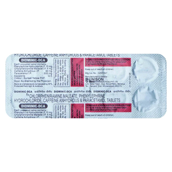 Diominic DCA Tablet 10's, Pack of 10 TABLETS