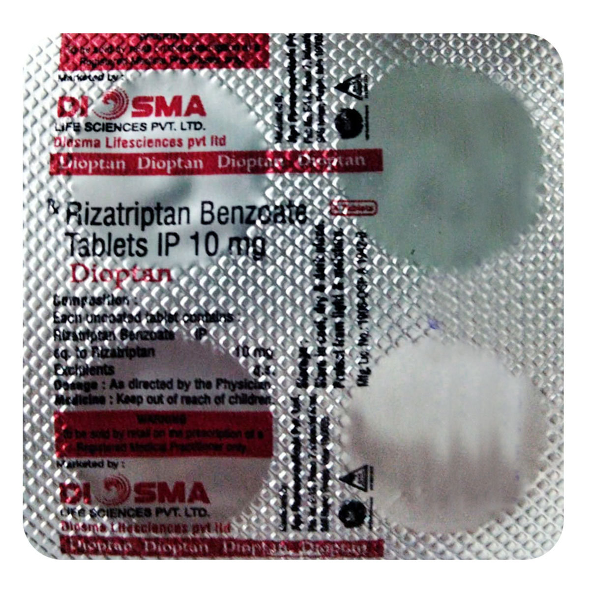 Dioptan Tablet 4's, Pack of 4 TABLETS Dioptan Tablet 4's, Pack of 4 TABLETS