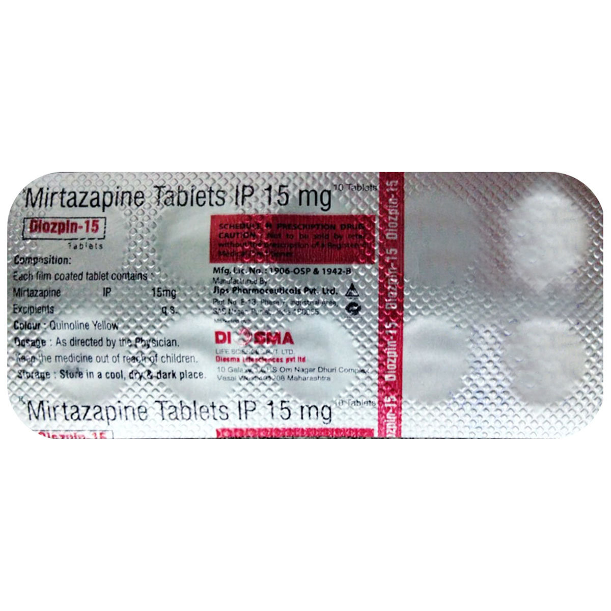 Diozpin-15 Tablet 10's, Pack of 10 TABLETS Diozpin-15 Tablet 10's, Pack of 10 TABLETS