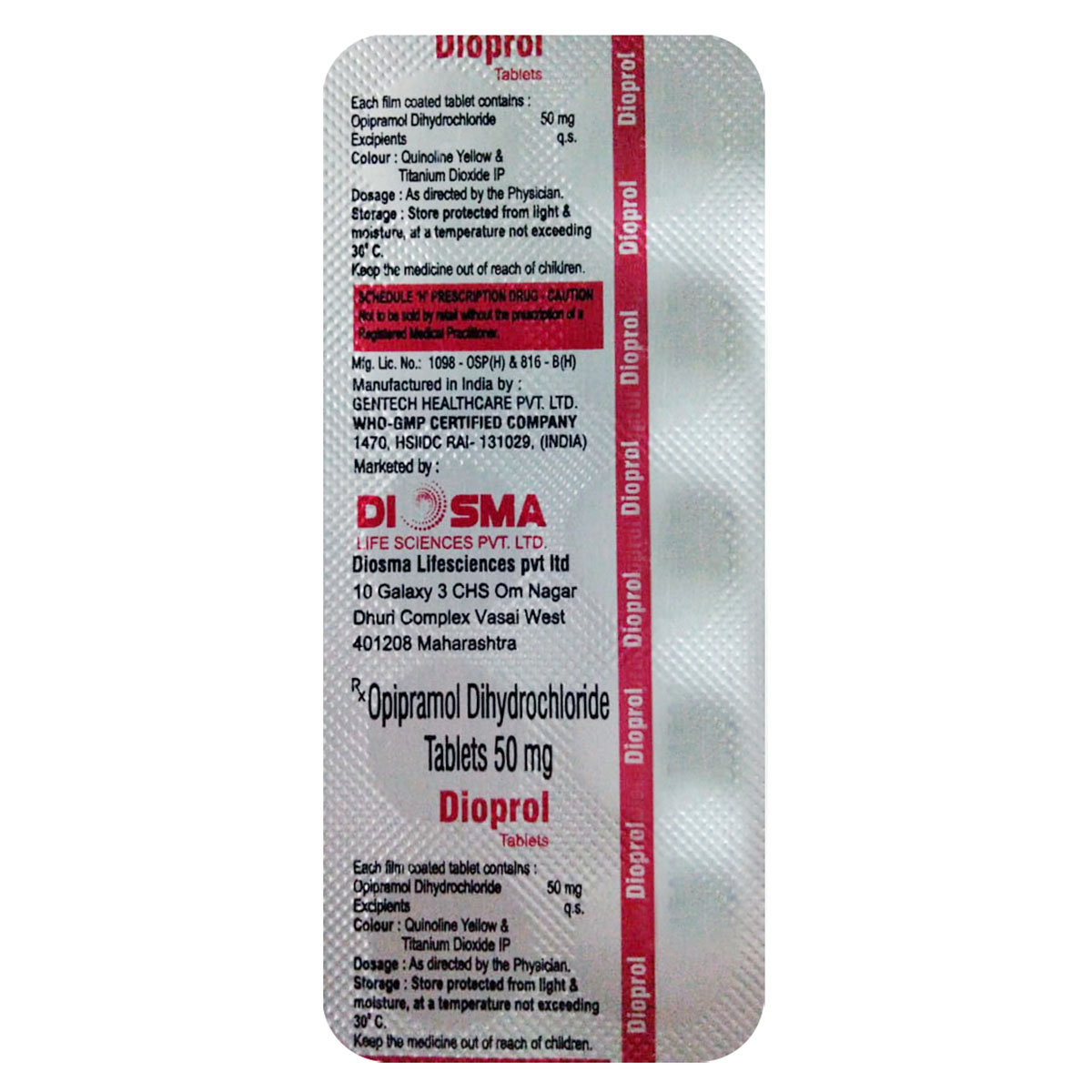 Buy Dioprol Tablet 10's Online