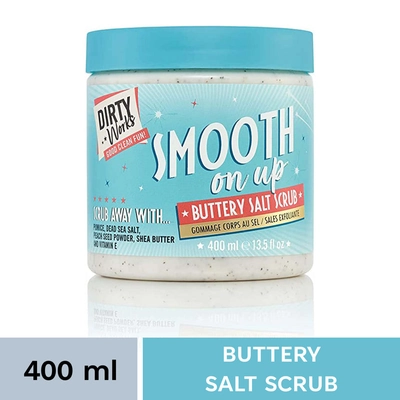 Dirty Works Smooth On Up Buttery Salt Scrub, 400 ml, Pack of 1