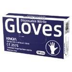 Romson Kingfa Disposable P/F Nitrile Gloves L, 100 Count