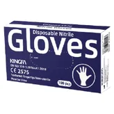 Romson Kingfa Disposable P/F Nitrile Gloves L, 100 Count, Pack of 100