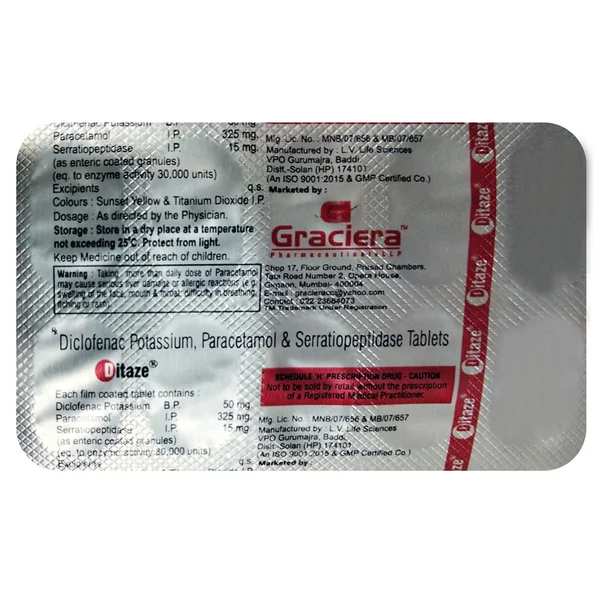 Ditaze Tablet 10's, Pack of 10 TabletS