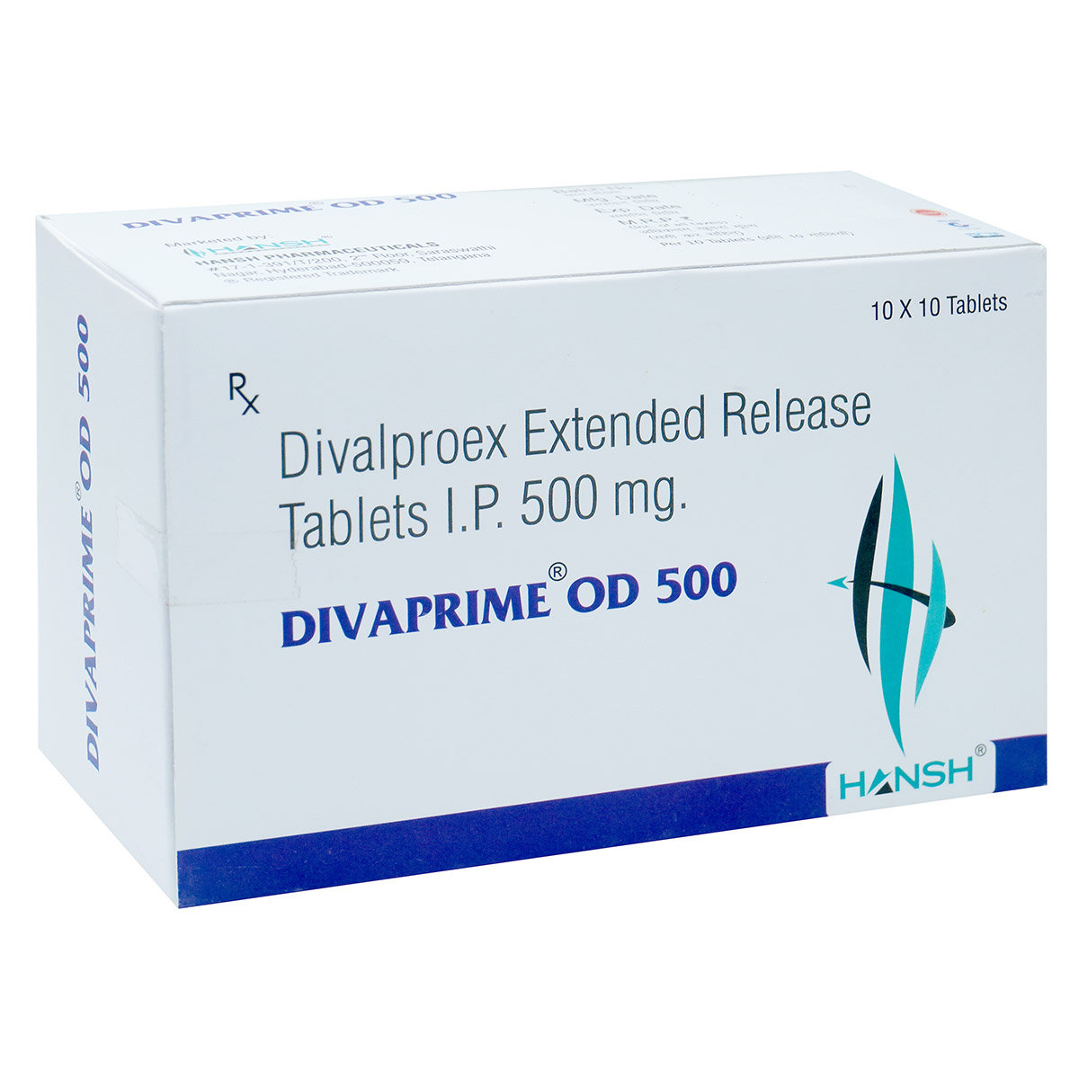 Divaprime OD 500 Tablet 10's, Pack of 10 TabletS Divaprime OD 500 Tablet 10's, Pack of 10 TabletS