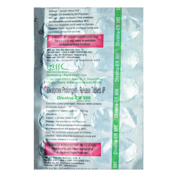 Divalna-ER 500 Tablet 10's, Pack of 10 TABLETS