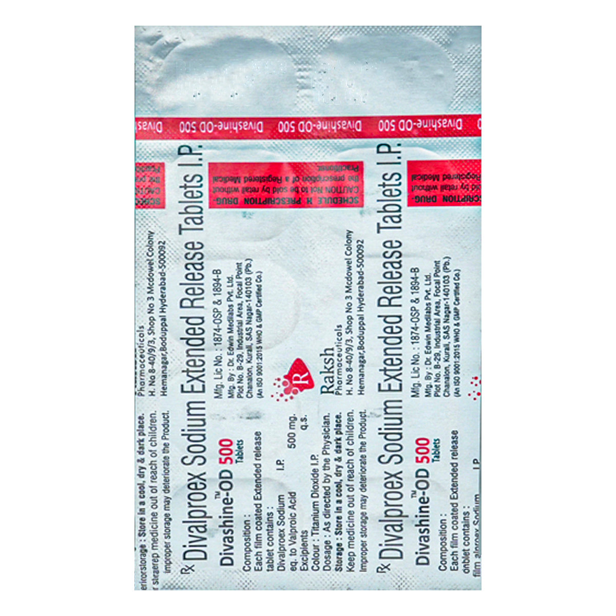 Divashine-OD 500 Tablet 10's, Pack of 10 TABLETS Divashine-OD 500 Tablet 10's, Pack of 10 TABLETS