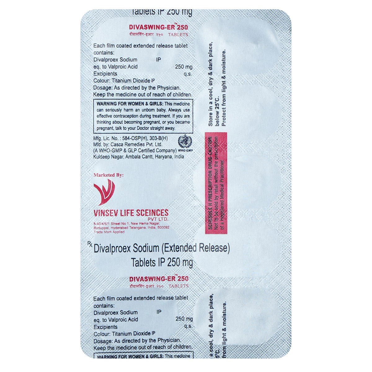 Buy Divaswing-ER 250 Tablet 10's Online