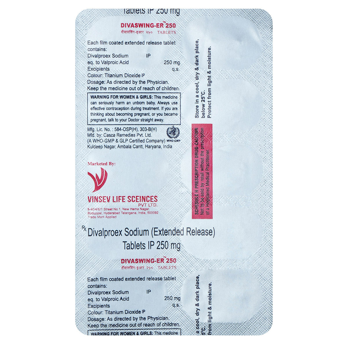 Divaswing-ER 250 Tablet 10's, Pack of 10 TABLETS Divaswing-ER 250 Tablet 10's, Pack of 10 TABLETS