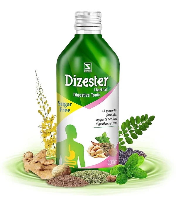 Dr.Willmar Schwabe Dizester Herbal Sugar Free Degestive Tonic, 200 ml, Pack of 1