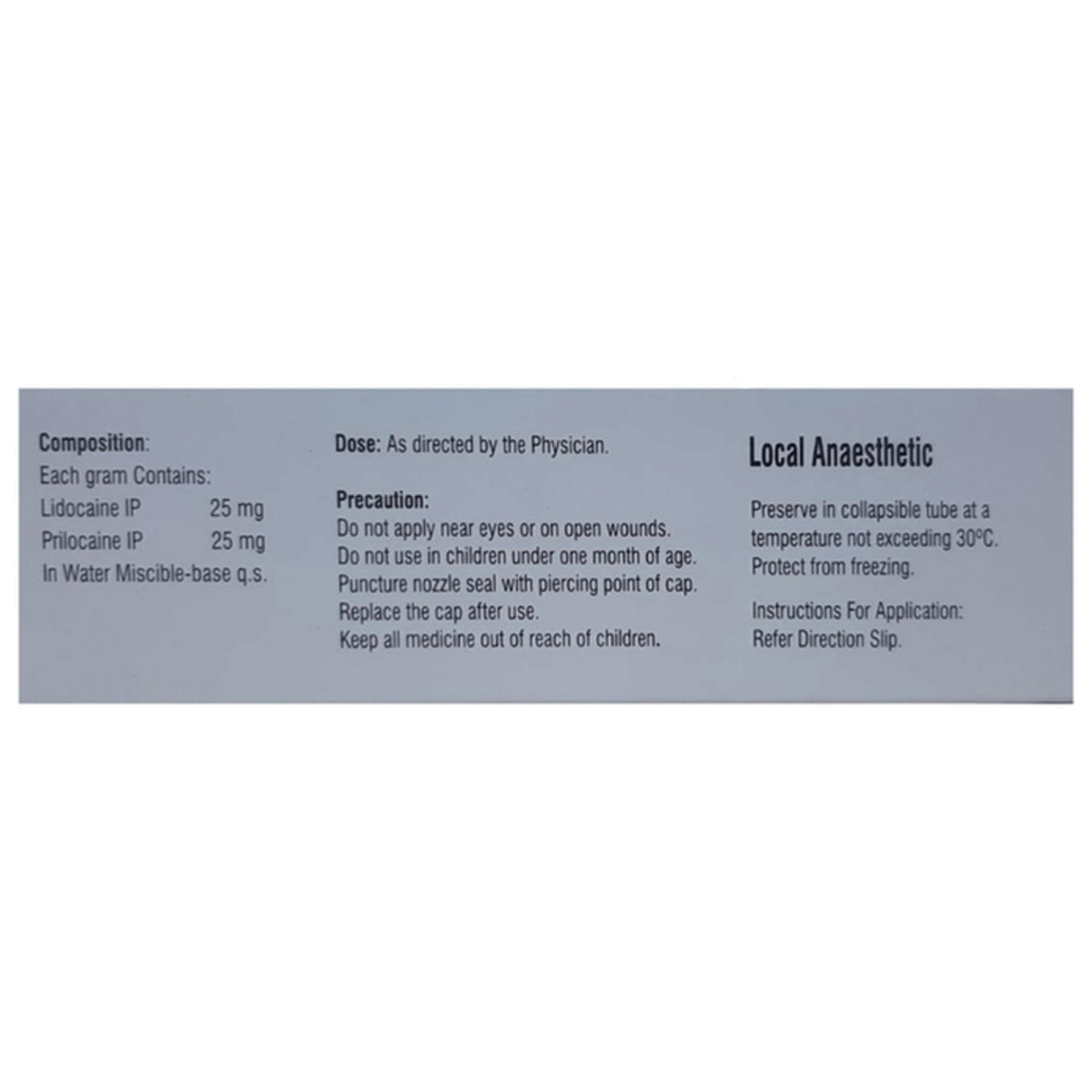 Dolocaine Cream 30 gm, Pack of 1 OINTMENT Dolocaine Cream 30 gm, Pack of 1 OINTMENT