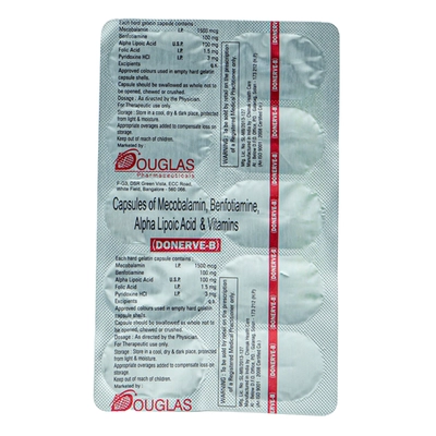 Donerve-B Capsule 10'S, Pack of 10 CapsuleS