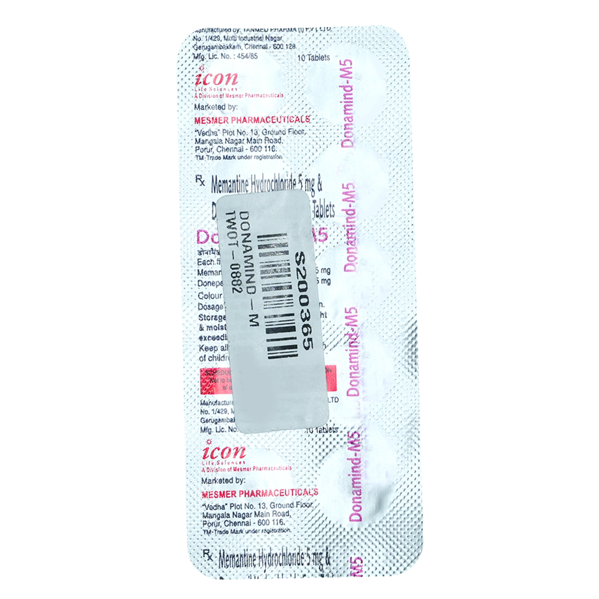 Donamind M 5mg/5mg Tablet 10's, Pack of 10 TABLETS Donamind M 5mg/5mg Tablet 10's, Pack of 10 TABLETS