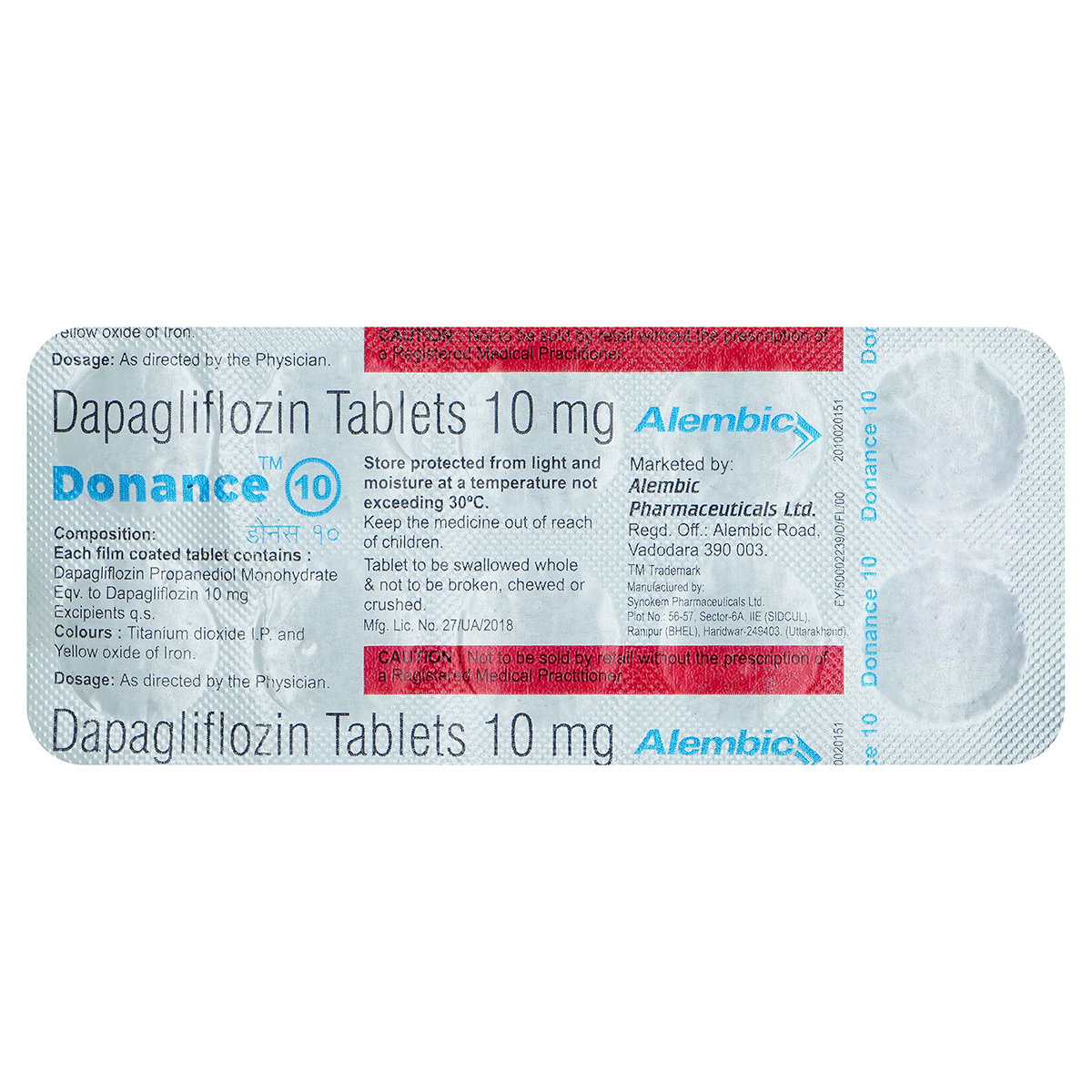 Donance 10 Tablet 10's, Pack of 10 TabletS Donance 10 Tablet 10's, Pack of 10 TabletS