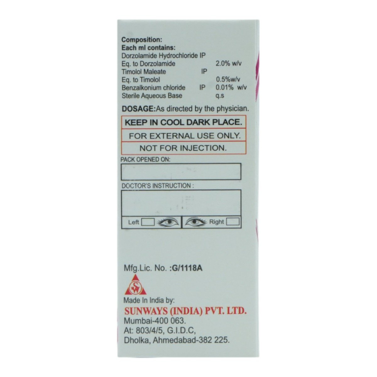 Dorsun T Eye Drops 5 ml, Pack of 1 EYE DROPS Dorsun T Eye Drops 5 ml, Pack of 1 EYE DROPS