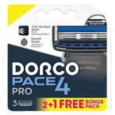 Dorco Pace 4 Pro Cartridges, 2 Count, Pack of 1