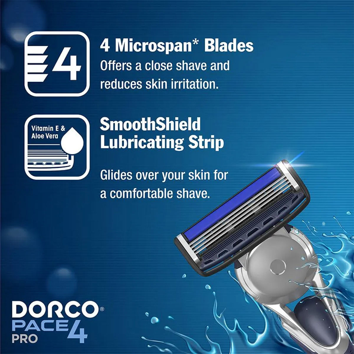 Dorco Pace 4 Pro Cartridges, 2 Count Price, Uses, Side Effects ...