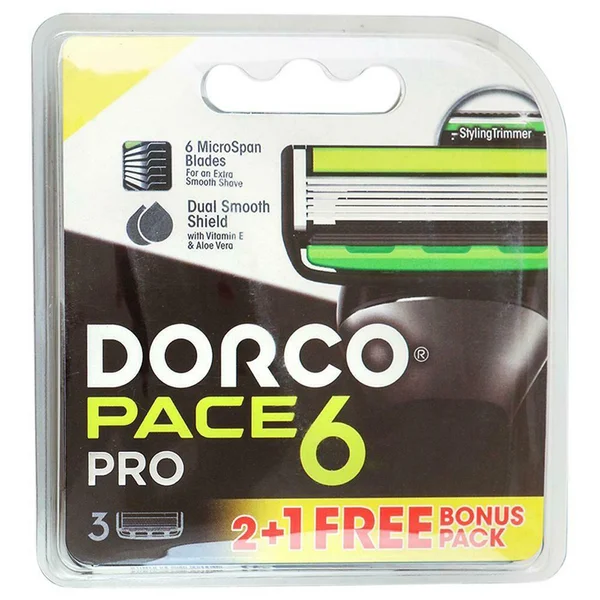 Dorco Pace Pro 6 Cartridges, 2 Count, Pack of 1