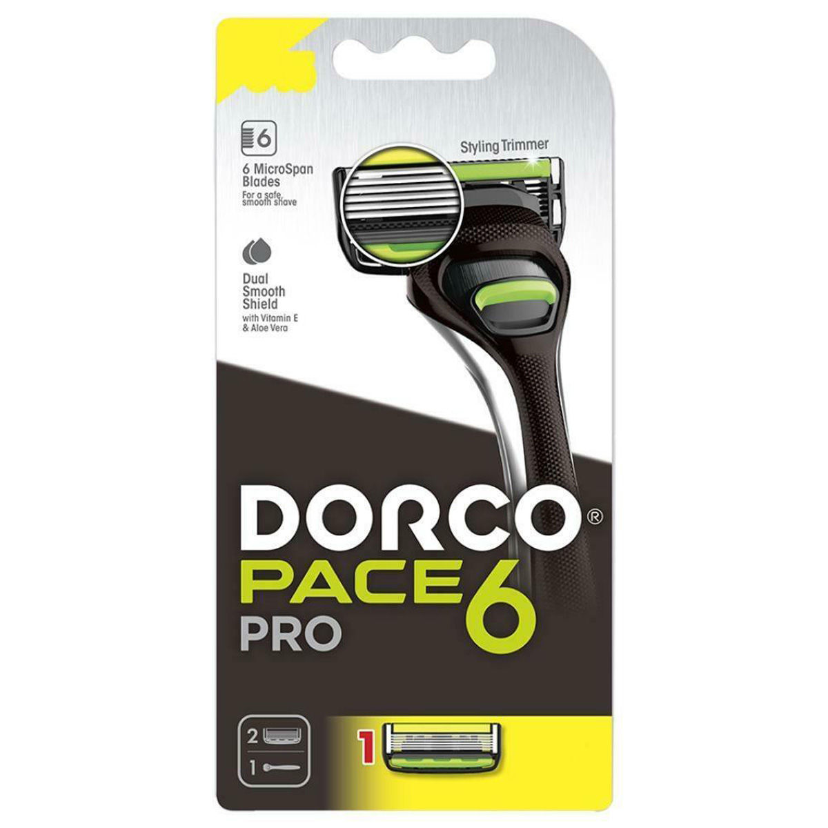 Buy Dorco Pace Pro 6 Razor+Cartridge, 2 Count Online
