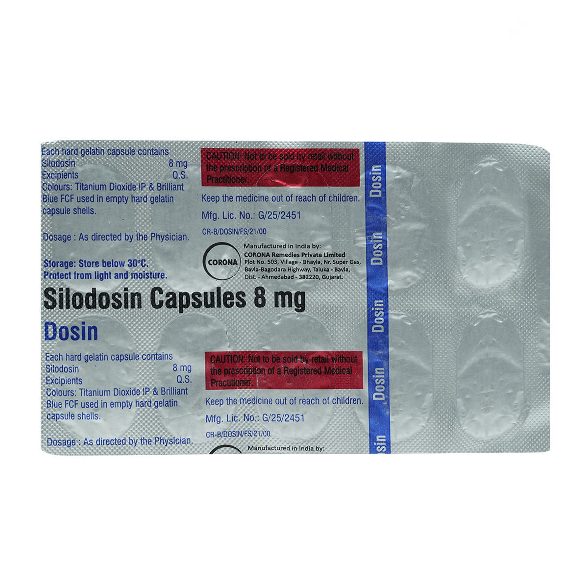 Buy Dosin 8 mg Capsule 10's Online