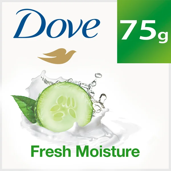 Dove Fresh Moisture Beauty Bathing Bar 75 gm | With Â¼ Moisturizing Cream | For Soft, Smooth &amp; Healthy Skin | Mild Cleansing For Daily Use | For All Skin Type, Pack of 1